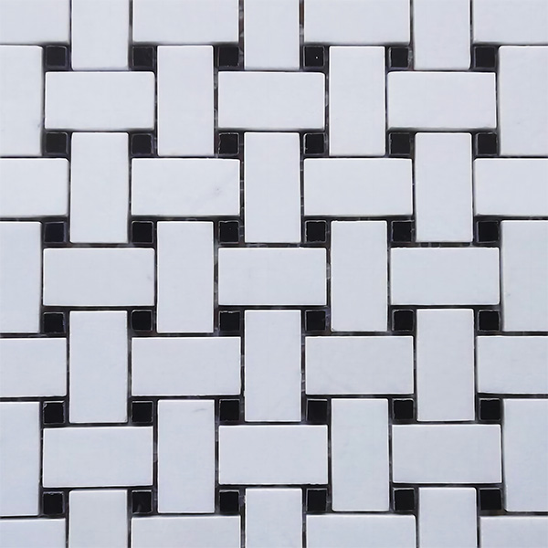 2-2-Coleções de mosaicos de pedras clássicas - Mosaico Basketweave