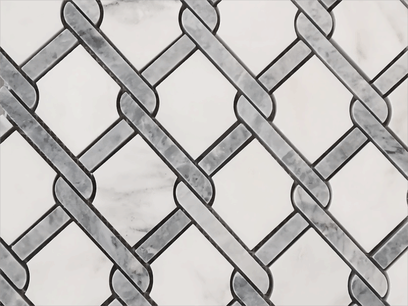 Yuav Fog Chain Link Pob Zeb Mosaic Pem Teb Thiab Phab Ntsa Pobzeb Ua nyob rau hauv Suav teb