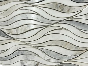 Genteng Dekoratif Batu Alam Mosaik Bergelombang Waterjet Backsplash (3)