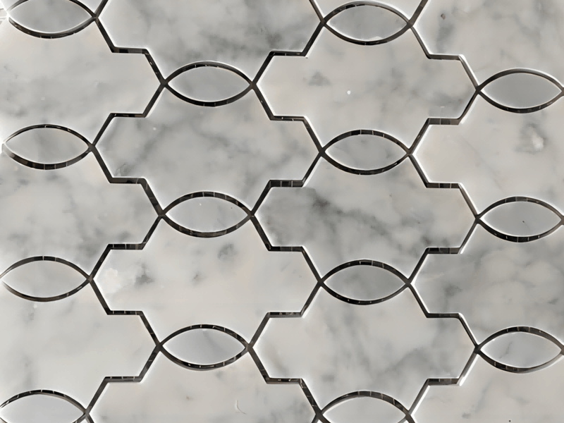 Висококвалитетна каррара бели мозаик фењер у облику лантерне (2)