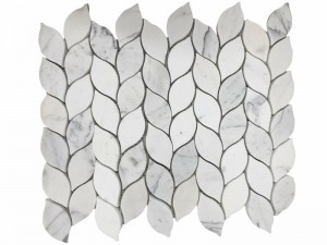Natierlech Waterjet Marmer Mosaik Fliesen Leaf Muster Backsplash Fliesen
