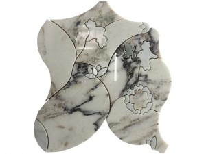 Tshiab Qauv Npauj Npaim Thiab Paj Dej Dej Mara Mosaic Phab Ntsa Vaj (1)