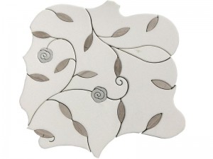 New Exquisite paj Waterjet Marble Mosaic Vuas