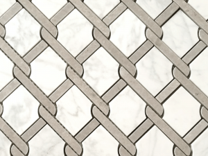 Populiarios dekoratyvinės natūralaus marmuro rūko grandinės jungties akmens mozaikinės plytelės (1)