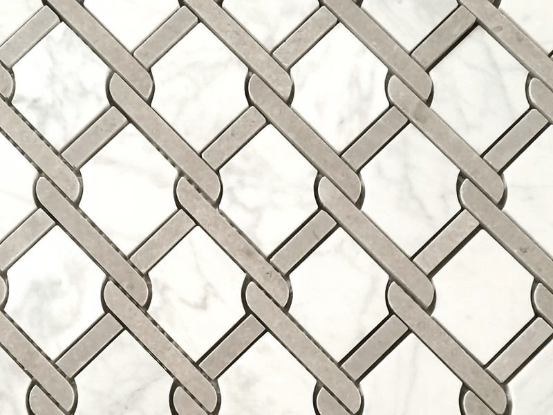Populiarios dekoratyvinės natūralaus marmuro rūko grandinės jungties akmens mozaikinės plytelės (1)