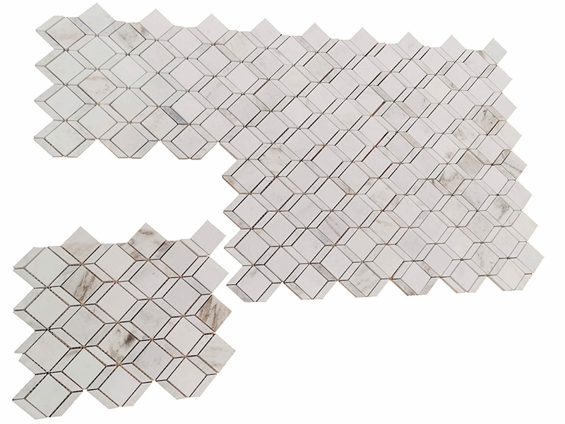 https://www.wanpomosaic.com/natural-stone-3d-rhombus-marble-tile-nite-thite-thray-product/