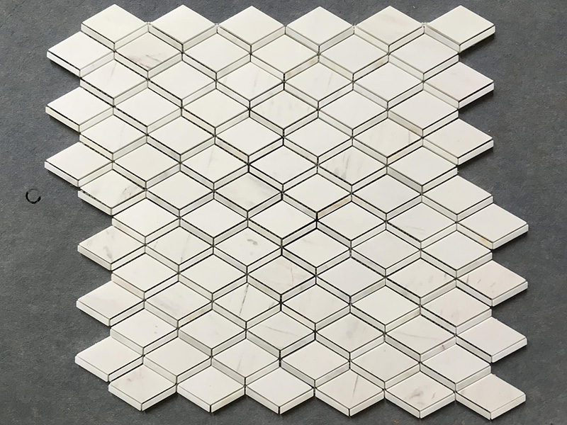 https://www.wanpomosaic.com/wholesale-3d-diamond-mosaic-hite-rhombus-tile-product/