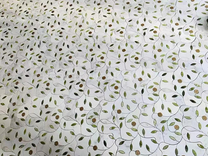 New-Exquisite-Flower-Waterjet-Marble-Mosaic-Tiles（7）