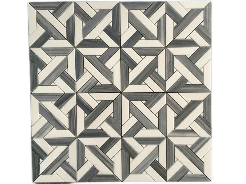 Cross Basketweave Marble Mosaic Tile For Natural Stone 2