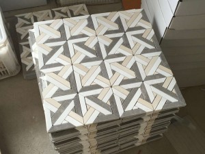 Cross Basketweave Marble Mosaic Tile For Natural Stone 4