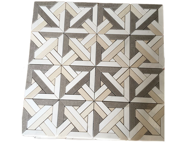 Cross Basketweave Marble Mosaic Tile For Natural Stone tiles