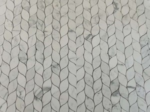 Eastern White Marble Mosaic Leaf pattern mosaic wall tiles