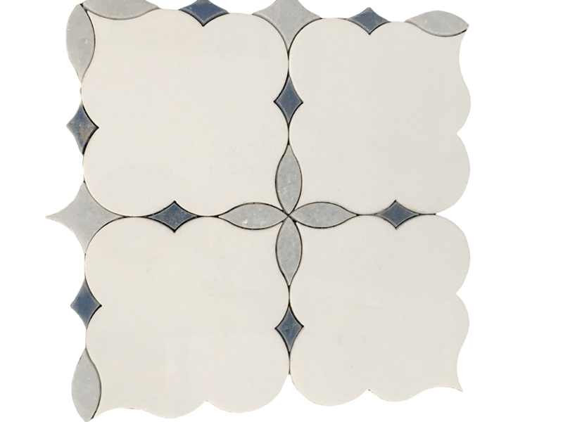 High Quality Marble Waterjet Mosaic Tile Bathroom Stone Wall Mosaic (1)