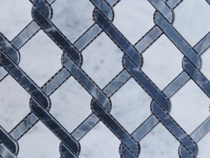 Hot-sale Decorative Stone Knot Weave Design Grey And White Mosaic Tile (1)