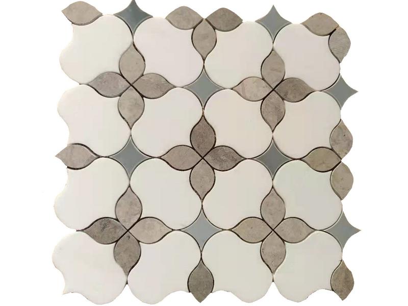 https://www.wanpomosaic.com/polished-marble-mosaic-tile-artistic-waterjet-iris-pattern-wall-tiles-product/