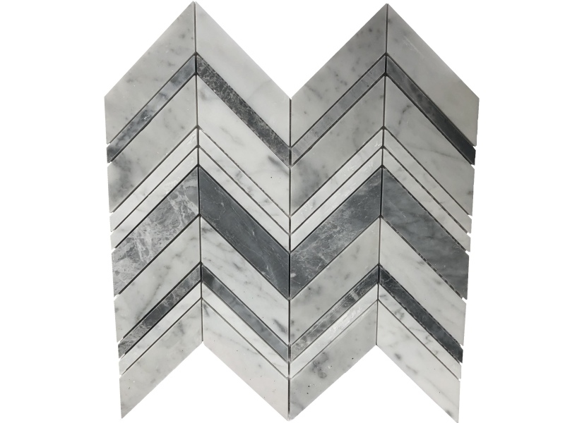 Wholesale High-quality Marble Chevron Mosaic Tile For WallFloor (3)