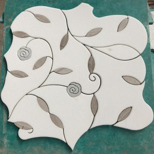 natural stone mosaic tile and Flower Waterjet Mosaic